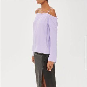 Topshop cold shoulder tie back top, NWT, 2